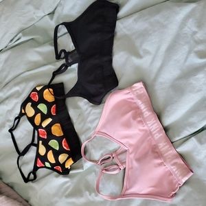 3 Pink Sports Bras NWOT